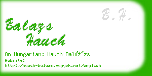 balazs hauch business card